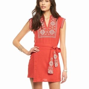 free people running wild embroidered dress M